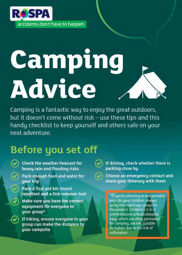 Camping safety leaflet